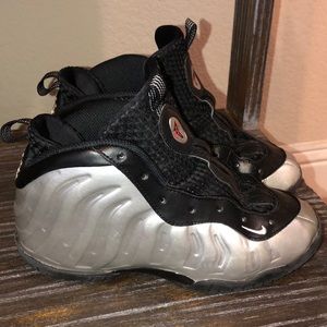 Nike Little Posite One- Silver and Black
